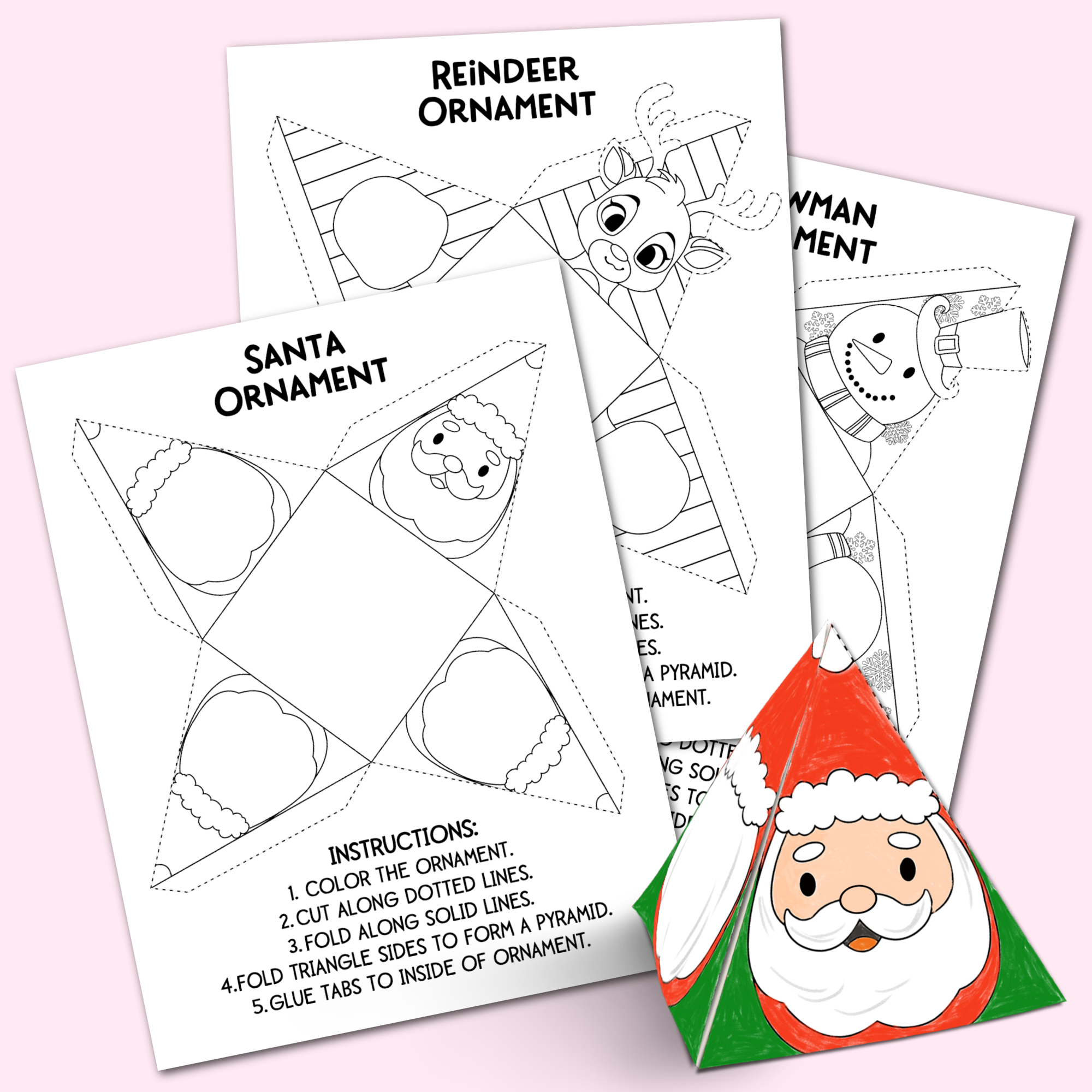 printable christmas ornaments - kara creates